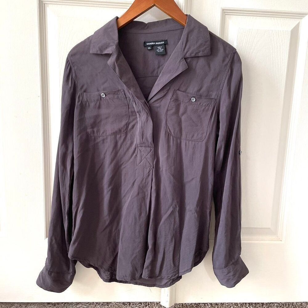 Sandra ingrish brown long sleeved blouse